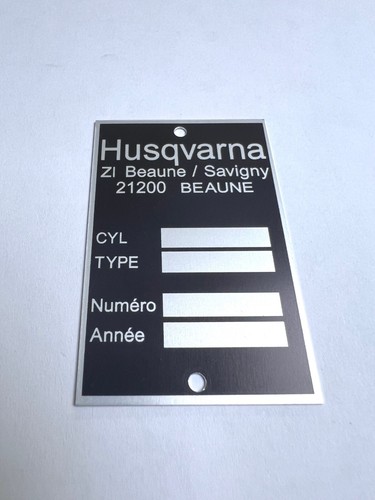 Plaque constructeur husqvarna - plaque,