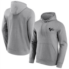 Moto GP Men's Hoodie Grey Logo Top - New