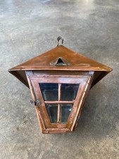 LANTERNE ANCIENNE EN CUIVRE. SUSPENSION LAMPE  LUMINAIRE LUSTRE PLAFONNIER