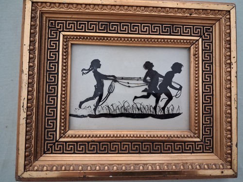 Tableau silhouette sur - , verre