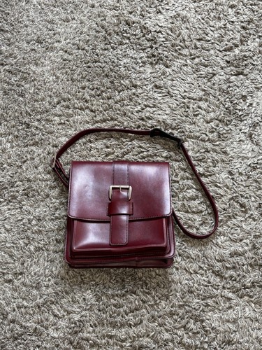 Sac bandoulière cuir bordeaux