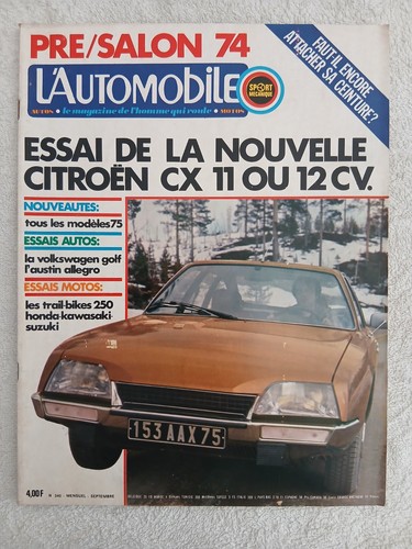 Automobile 340 9 - l'automobile, 9/1974