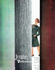 ADVERTISEMENT ADVERTISING 116 1962 Velcorex Velvet Fabric