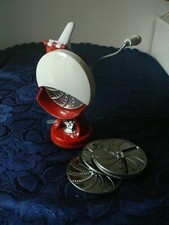 RARE ANTIQUE RAPESEED VEGETABLE CUTTER MOPLEN SCHED MASTER 1970 VINTAGE RED WHITE 