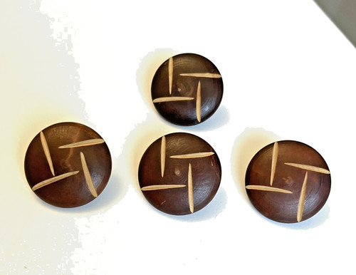 Lot boutons en bois - lot, 4