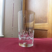 1 Christofle Crystal Whiskey or Soda Glass Cluny Model Signed H 13.5cm