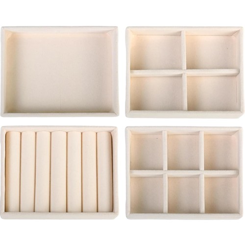 Rangement bijoux beige pcs - rangement,