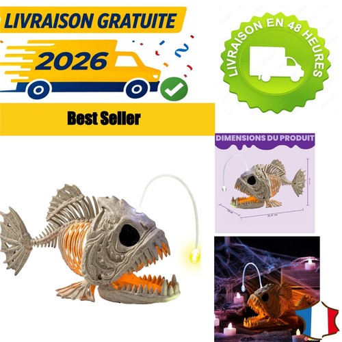 Squelette poisson halloween - squelette,