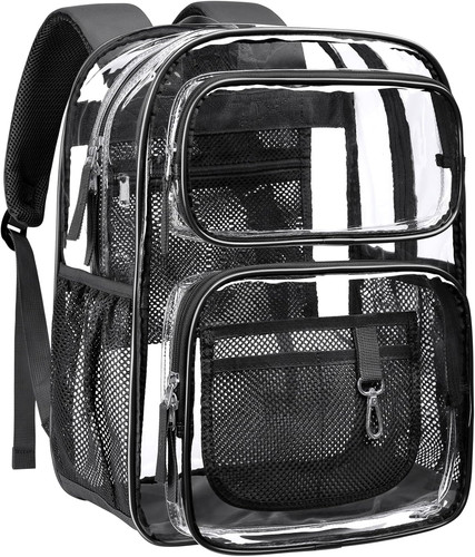 Inch clear backpack - clear, heavy