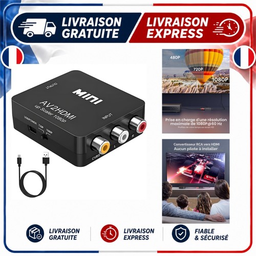Convertisseur rca vers hdmi - av,