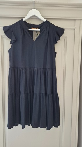 Robe courte marine volants - robe,