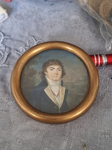 Portrait miniature encadré - miniature,