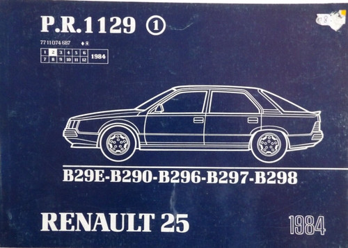 Manuel atelier renault 25 - d'atelier,