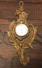 19th century watch holder - gilded bronze metal - rock style cartel