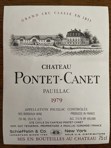 étiquette château pontet - château,