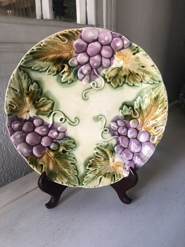 Ancienne assiette barbotine - assiette,