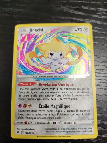 Carte pokémon jirachi 119 185 - carte,