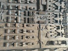 AFRICAN CHARACTERS CARVED WOODEN PLATE. Dogon CARVED WOODEN DOOR