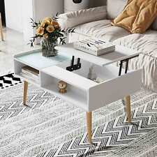 Makika Table Basse Plateau Relevable Table de Salon Table d'appoint Table basse