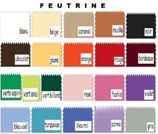 FEUTRINE 30 x 20 cm polyester 1 mm au coupon tissu feuille scrapbooking au choix