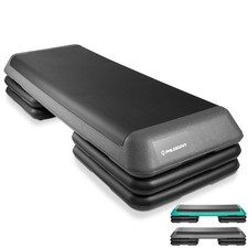 Aerobic Exercise Adjustable Step Platform, Health Club Size, 4 Risers Included