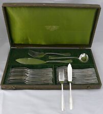 Christofle Boréal 12 fish cutlery + serving cutlery 27 pieces silver metal