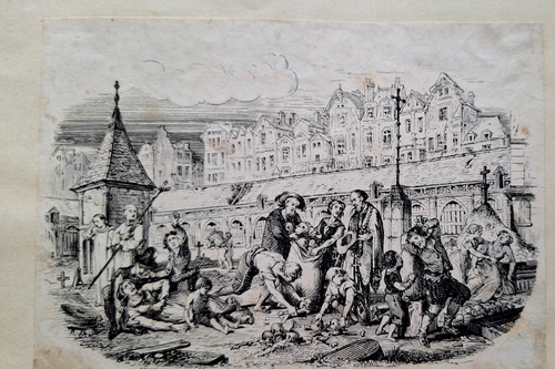 Gravure xix charnier des - le,