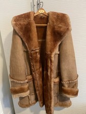 ARDNEY real mouton duffel Coat Jacket men Size 50 beige vintage US made