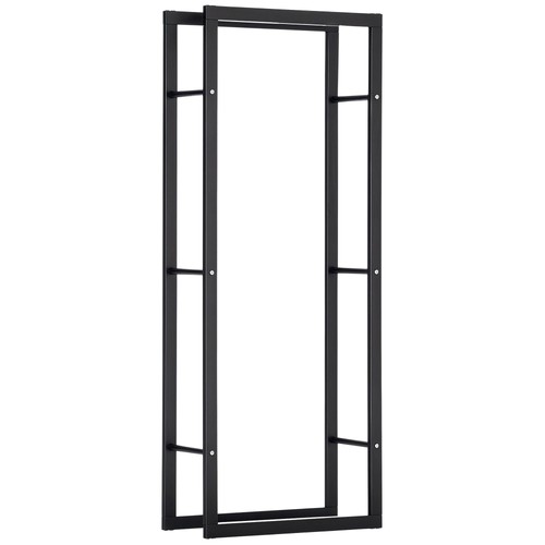 Range bûches etagère porte - range,