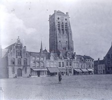 BELGIUM Saint-Nicolas à Furnes Veurne c1920 Photo NEGATIVE Vintage Plaque