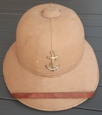 WW2 Beau Casque Colonial Mle 1931 toile liège réglementaire tropical ORIGINAL