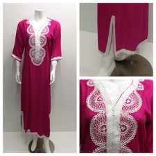 Kaftan Robe Maxi Marocain Abaya Dubaï Long Arabe Farasha Eid Un Taille 8-18 UK