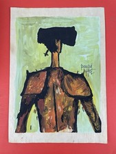 Bernard Buffet (Handmade) Drawing mixed media on paper signed & stamped