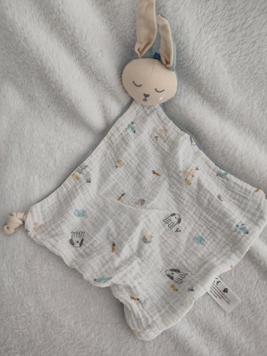 Doudou plat mouchoir lapin - plat,