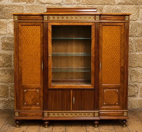 Bibliothèque vitrine bois - en,