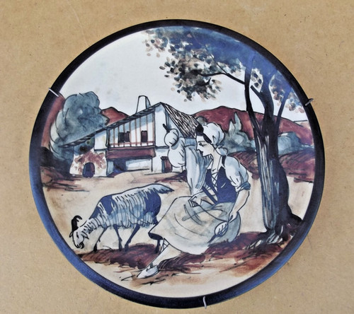 Assiette murale grès ciboure - assiette,