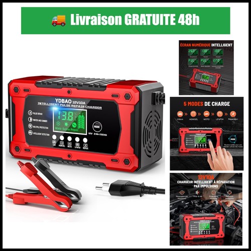 Chargeur batterie 10 a - v,