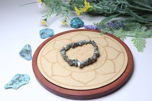 Bracelet chrysocolle baroque - bracelet,