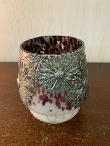 Vase pate verre étain - pate,