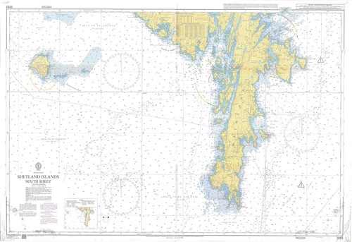 Carte marine papier des îles - papier,