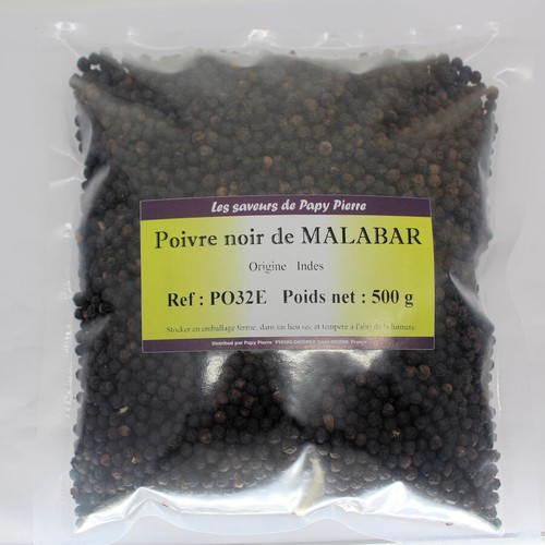 Poivre noir malabar - poivre,