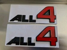 2 X Emblèmes Logo autocollants ALL 4 noir rouge Mini Cooper Aceman Countryman
