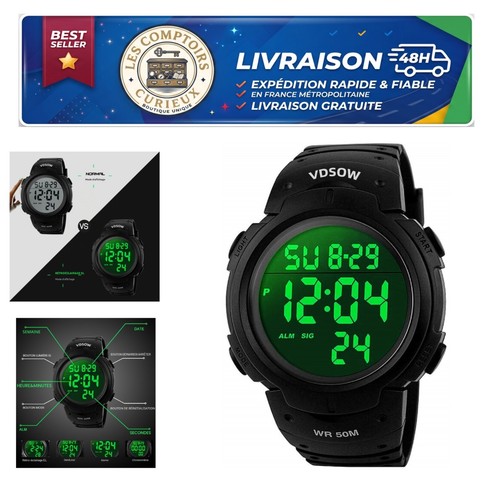 Montre sport homme vdsow - montre,