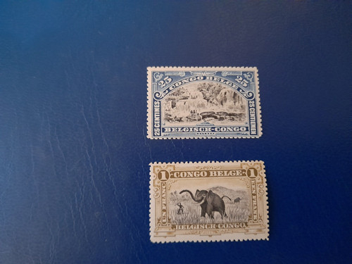 Timbres congo belge bilingues - timbres,