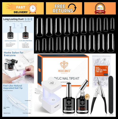 Nail gel kit with - 9-in-1,