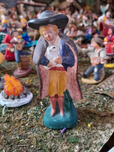 Santon très ancien berger - ancien, 9cm