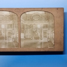 Paris Stereoview C1860 Real Photo France Tuilleries Palace Oeil Se Boeuf  Tissue