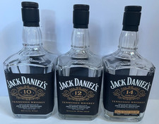 Jack Daniels 10/12/14 Years Old EMPTY 700ml Bottle Limited Release Set