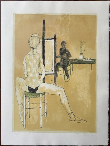 Peintre son modèle - modèle,