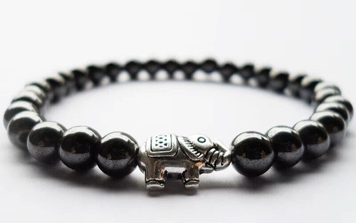 Bracelet perles hématite - bracelet,